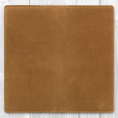 Рыжий кожаный бумажник с натуральной матовой кожи