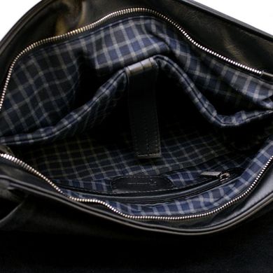 Чоловіча сумка через плече мікс шкіри і холщевої тканини канвас TARWA GG-1047-3md Сіро-чорна