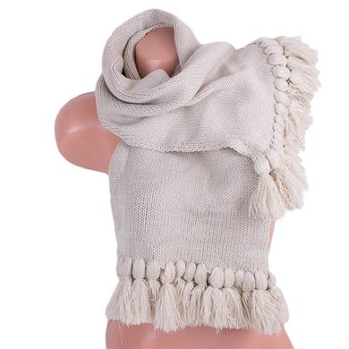 Світлий вовняний шарф для жінок ETERNO ES0206-13-beige, Бежевий