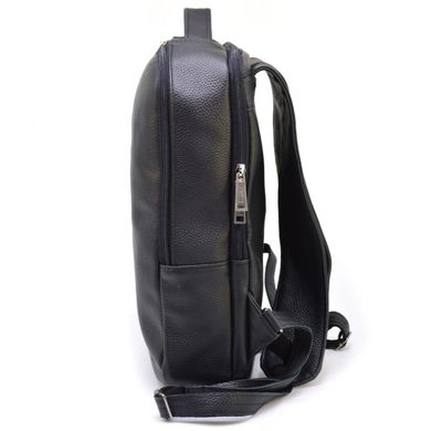 Шкіряний чоловічий рюкзак чорний TARWA FA-7287-3md на два відділи Чорний