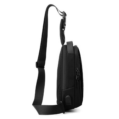 Текстильна сумка-слінг чорного кольору Confident AT08-2113A Чорний