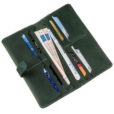 Бумажник из винтажной кожи SHVIGEL 16206 Зеленый
