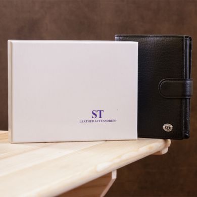 Чудовий гаманець для чоловіків ST Leather 18833 Чорний