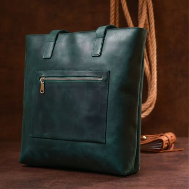 Шкіряна вінтажна сумка жіноча Shvigel 16351 Зелений