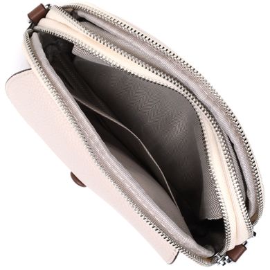 Маленькая повседневная сумка для женщин из натуральной кожи Vintage 22323 Белая