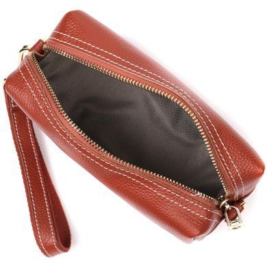 Оригинальная женская сумка с двумя ремнями из натуральной кожи Vintage 22273 Коричневый