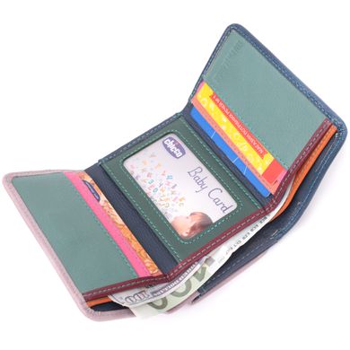 Практичний гаманець для дівчат із натуральної шкіри ST Leather 22496 Різнокольоровий