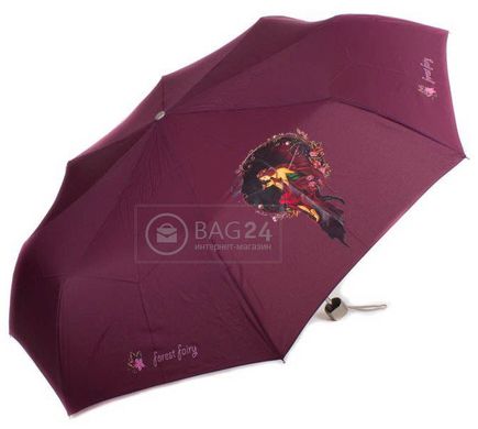 Бордовый женский компактный зонт, механический AIRTON Z3512-10