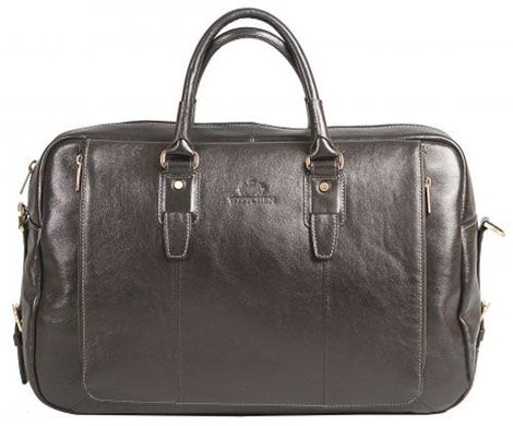 Шкіряна дорожня сумка європейської якості Wittchen 99-3-812-1, Чорний