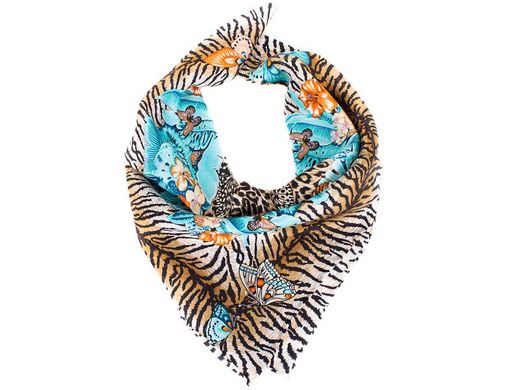 Женский платок расцветки зебра VENERA C270089-13, Голубой