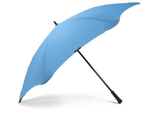 Протиштормова парасолька-тростина жіноча механічна з великим куполом BLUNT (Блант) Bl-xl-2-blue Блакитна