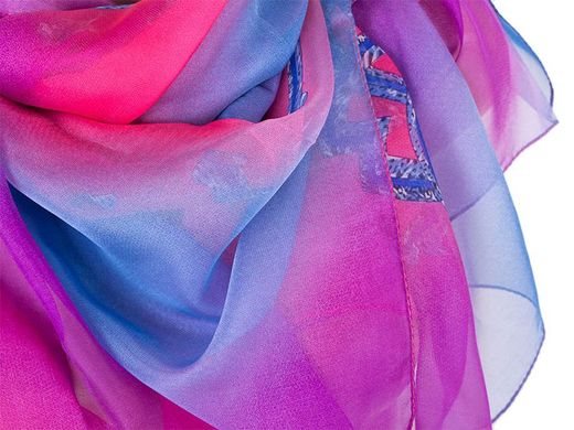 Синьо-рожевий жіночий шарф ETERNO ES0206-28-3, Рожевий