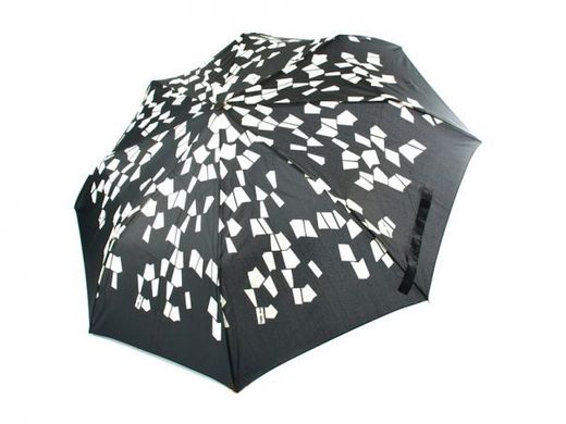 Парасолька яскравого дизайну RAINY DAYS U72255-black-white, Чорний