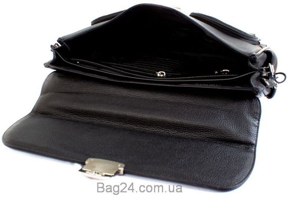 Модный портфель кожаный мужской WANLIMA, Черный