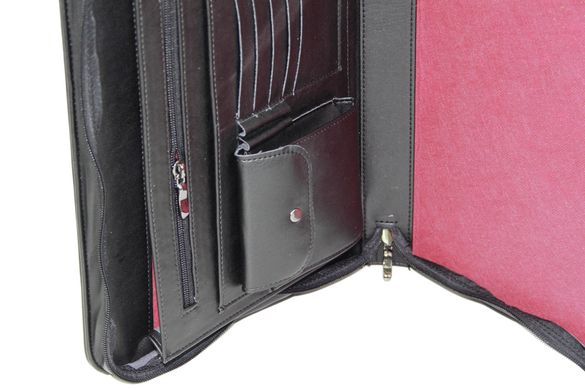 Мужская портфель-папка из эко кожи Portfolio черная