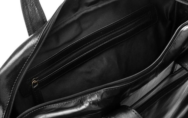 Мужская кожаная сумка-портфель для ноутбука Rovicky LAP513CCVT черная
