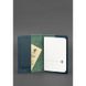 Натуральна шкіряна обкладинка для паспорта 1.3 зелена Blanknote BN-OP-1-3-malachite