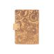 Шкіряне портмоне для паспорта / ID документів HiArt PB-03S / 1 Shabby Honey "Mehendi Art"