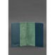 Натуральная кожаная обложка для паспорта 1.3 зеленая Blanknote BN-OP-1-3-malachite