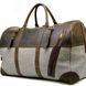 Дорожная сумка-баул из кожи Crazy Horse и ткани Canvas RGj-1633-4lx TARWA Черный