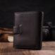 Компактний чоловічий вертикальний гаманець із натуральної шкіри флотар BOND 22002 Коричневий