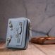 Компактный женский кожаный кошелек Guxilai 19421 Голубой