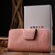 Зручний вертикальний жіночий гаманець з натуральної шкіри KARYA 21158 Рожевий