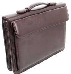 Мужская деловая папка, портфель из эко кожи Exclusive 711200 бордовая