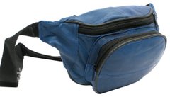 Кожаная поясная сумка Cavaldi 903-353 blue, синий