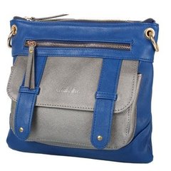 Жіноча сумка з якісного шкірозамінника LASKARA (Ласкарєв) LK-10238-blue-silver Синій