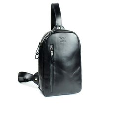 Мужская кожаная сумка Chest bag черная Blanknote TW-Chest-bag-black-ksr