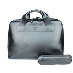 Натуральная кожаная деловая сумка Attache Briefcase черный Blanknote TW-Attache-Bri-black-ksr