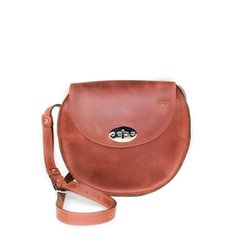 Жіноча шкіряна сумка Кругла світло-коричнева вінтажна Blanknote TW-RoundBag-kon-crz