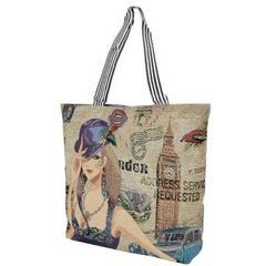 Жіноча пляжна тканинна сумка ETERNO (Етерн) DET1804-10 Бежевий
