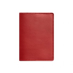 Натуральна шкіряна обкладинка для паспорта 1.3 червона Blanknote BN-OP-1-3-red