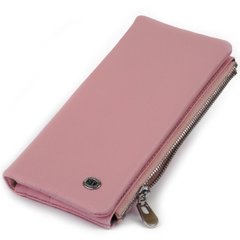 Вертикальний гаманець на кнопці жіночий ST Leather 19201 Рожевий