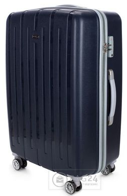 Вместительный чемодан из пластика темно-синего цвета WITTCHEN V25-10-813-90, Синий