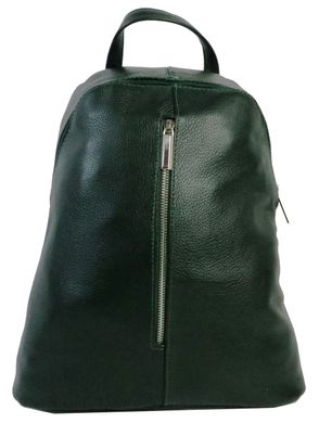 Шкіряний жіночий рюкзак Borsacomoda 14 л зелений 841.014