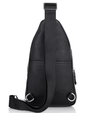 Чоловіча сумка-слінг через плече натуральна шкіра Tiding Bag SM8-681A Чорний