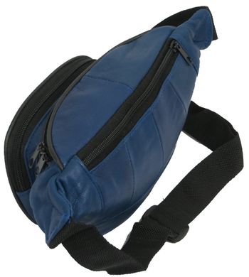 Шкіряна поясна сумка Cavaldi 903-353 blue, синій