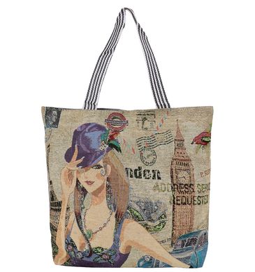 Женская пляжная тканевая сумка ETERNO (ЭТЕРНО) DET1804-10 Бежевый