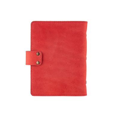 Червоний шкіряний Картхолдер на кобурною гвинті з авторським художнім тисненням "Mehendi Classic"