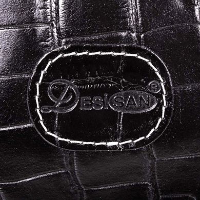 Шкіряна чоловіча дорожня сумка DESISAN (ДЕСІСАН) SHI505-D-2KR Чорний