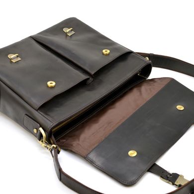 Діловий чоловічий портфель з натуральної шкіри RDС-3960-4lx TARWA темно-коричневий Коричневий