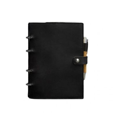 Натуральный кожаный блокнот с датированным блоком (Софт-бук) 9.1 черный Crazy Horse Blanknote BN-SB-9-1-g-kr