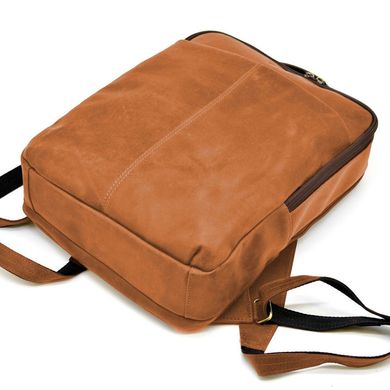 Кожаный мужской рюкзак рыжий RB-7280-3md Рыжий
