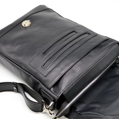 Вертикальна чоловіча шкіряна сумка через плече GA-1808-4lx бренду Tarwa Чорний