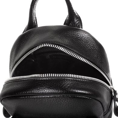 Жіночий шкіряний рюкзак VALENTA (ВАЛЕНТА) VBE619481 Чорний