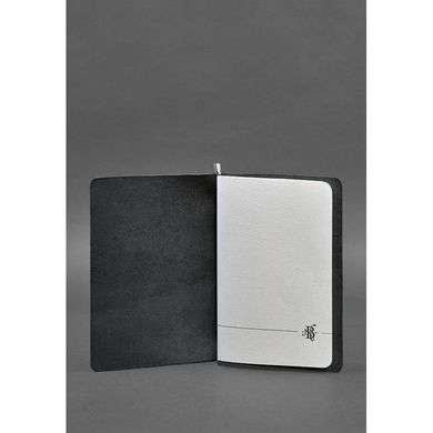 Угольно-черный кожаный блокнот (софт-бук) 8.0 на резинке Blanknote BN-SB-8-ygol