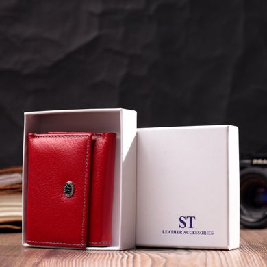Яркий маленький кошелек для женщин из натуральной кожи ST Leather 19502 Красный